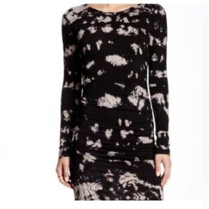 Gypsy 05 Black and White Long Sleeve Dress